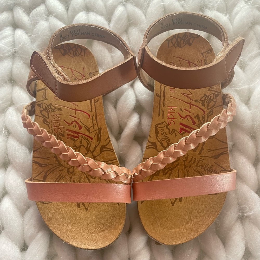 Pink and Brown Sandals.